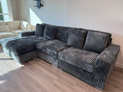 Moon Sectional Sofa Dark Grey