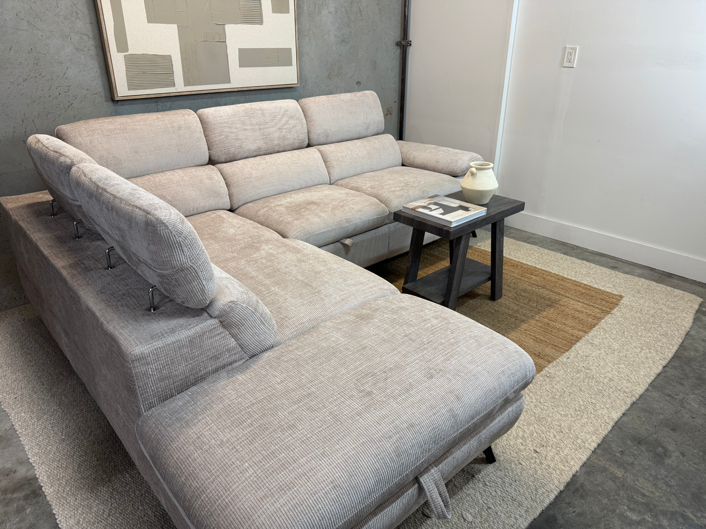 Tofino Sofa Bed Storage Sectional – Cream