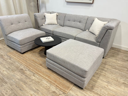 Pre-owned Modular Sectional and ottoman