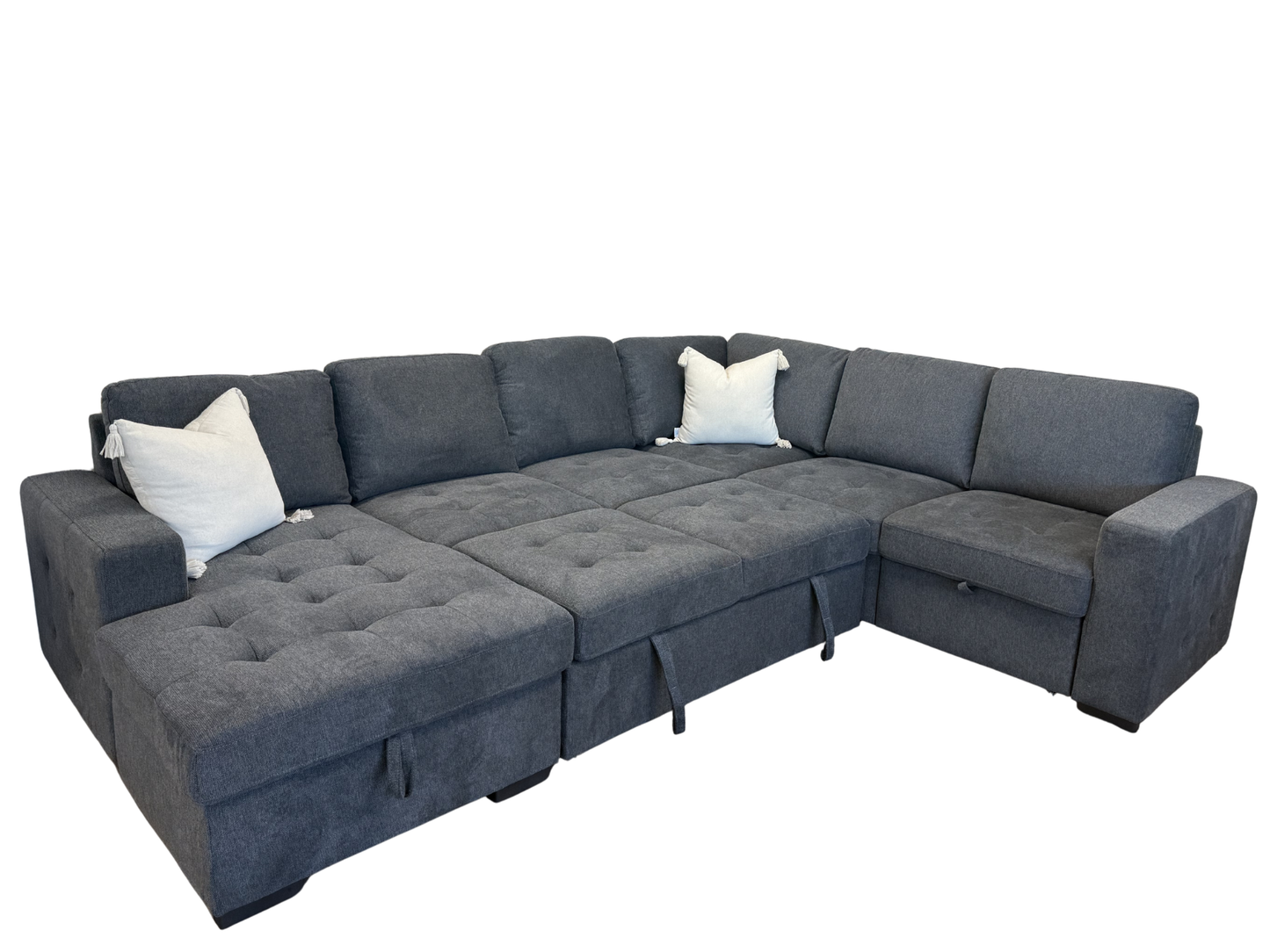 Victoria 4-Piece Sleeper Sectional with Dual Pull-Outs & Storage