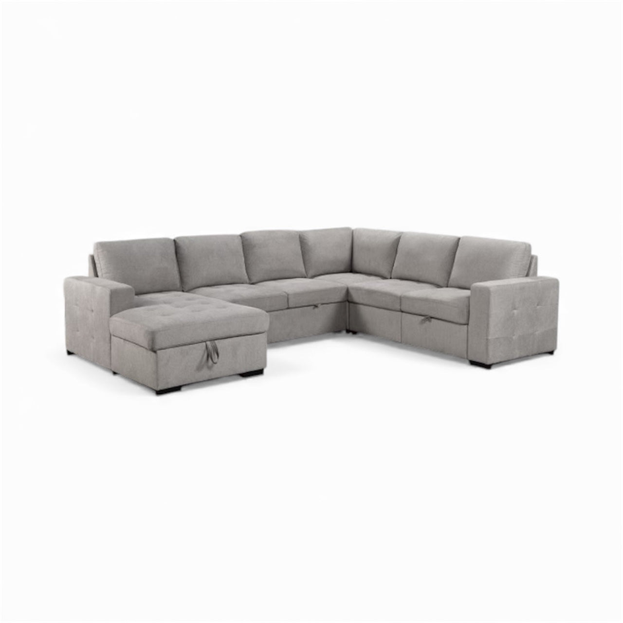 Victoria 4-Piece Sleeper Sectional with Dual Pull-Outs & Storage