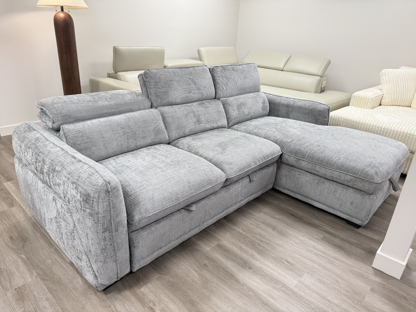 Nanaimo Sofa Bed and Storage Light Grey