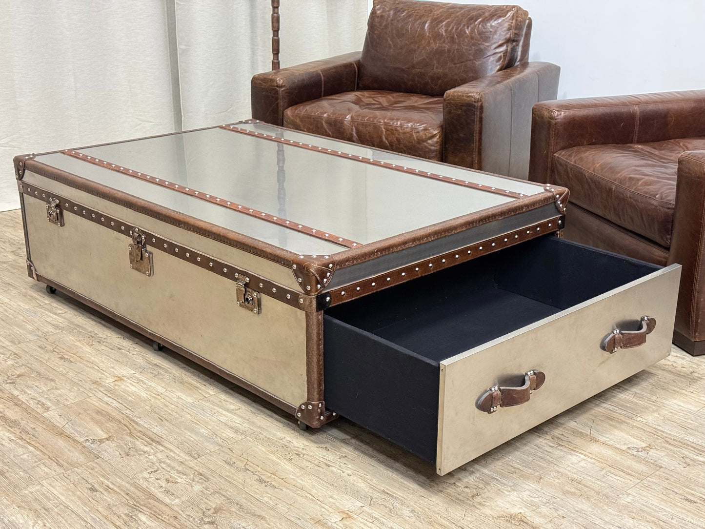 Restoration Hardware Aviator / Steamer Trunk Coffee Table (XL)