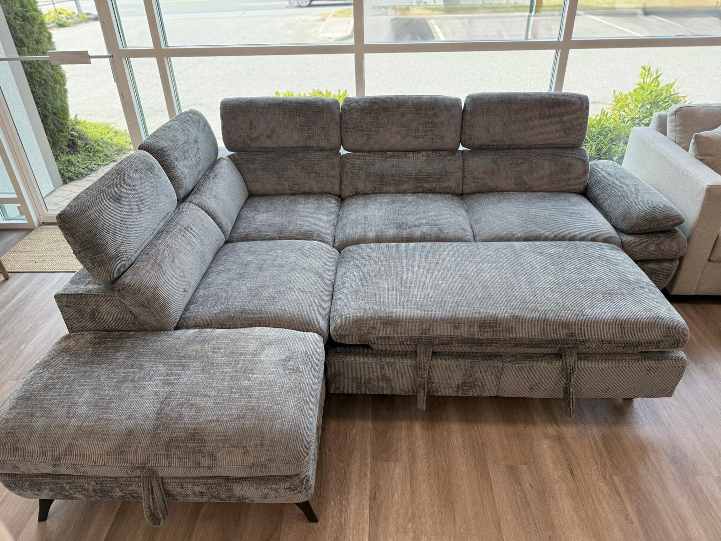 Tofino Sofa Bed Storage Sectional – Dark Grey