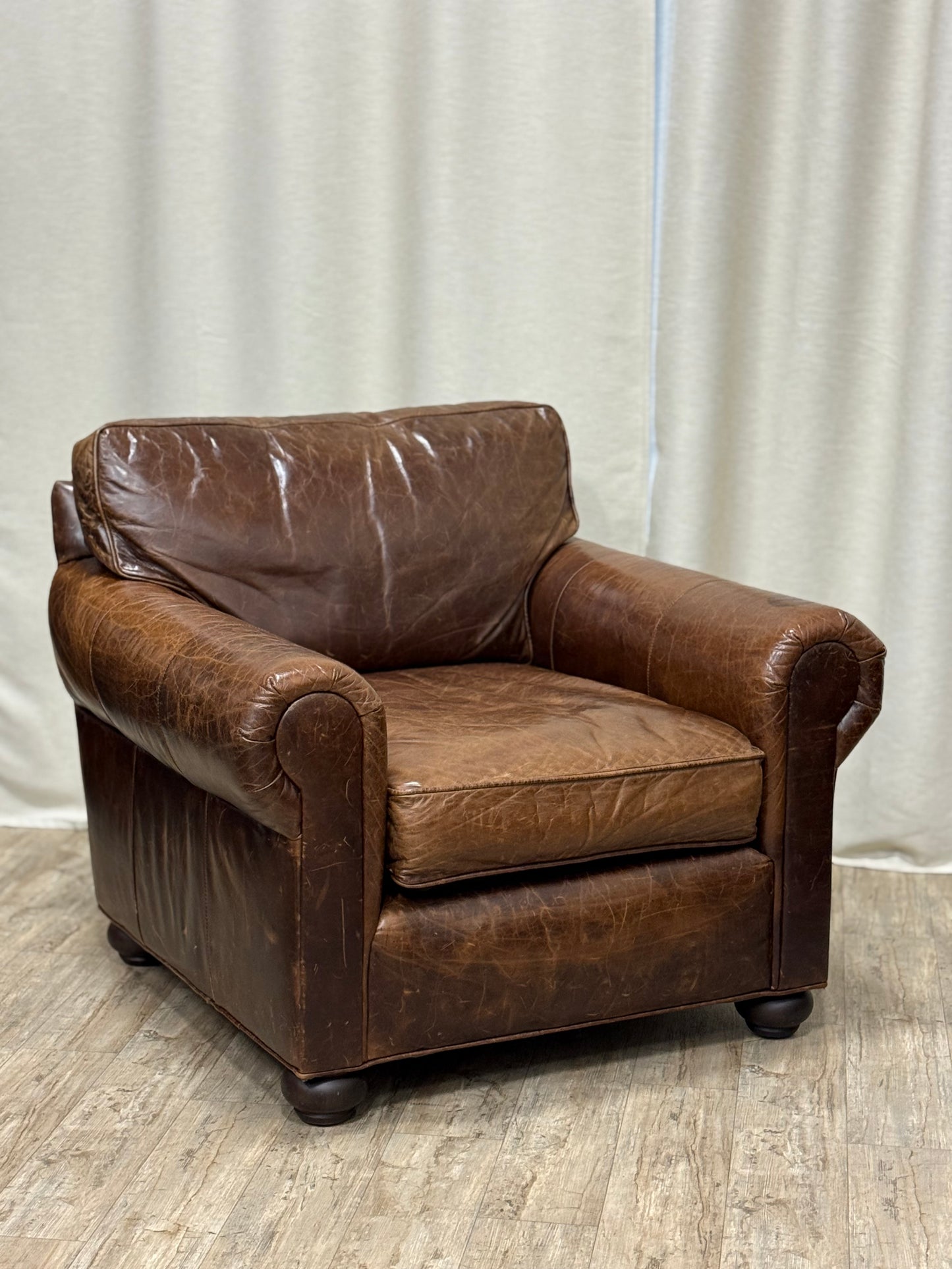 Original Restoration Hardware Lancaster Leather Chair – Classic Depth