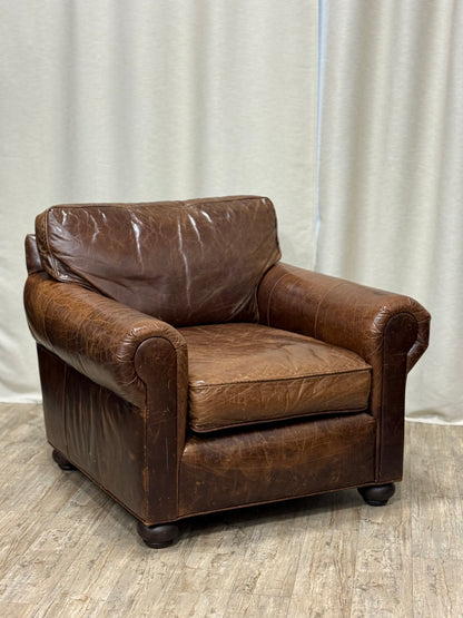Original Restoration Hardware Lancaster Leather Chair – Classic Depth