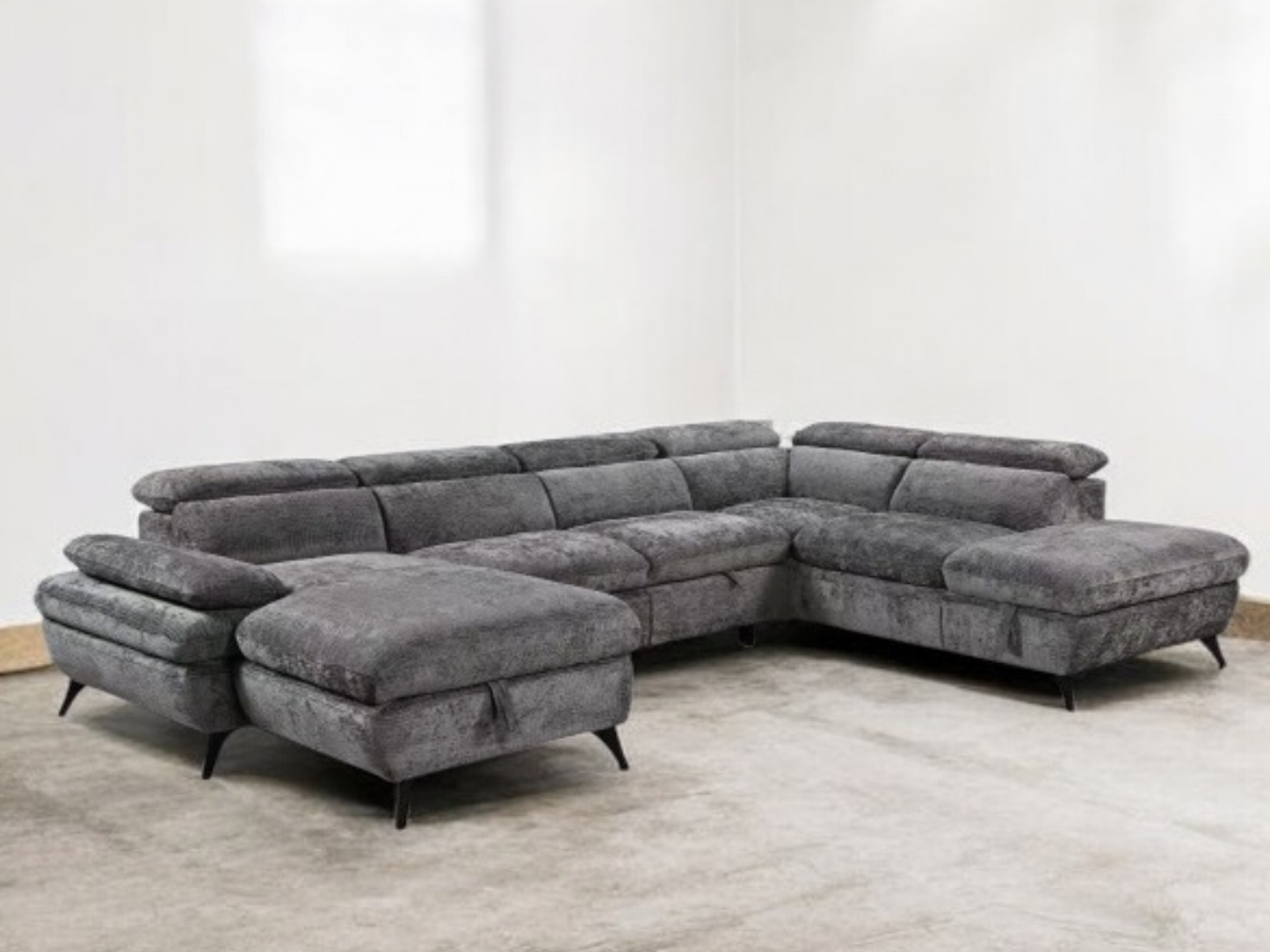 Tofino 3-Piece Sleeper Sectional Grey