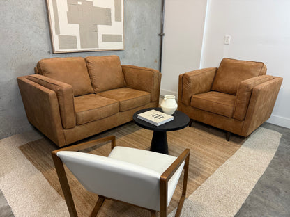 Camel Love Seat and Chair