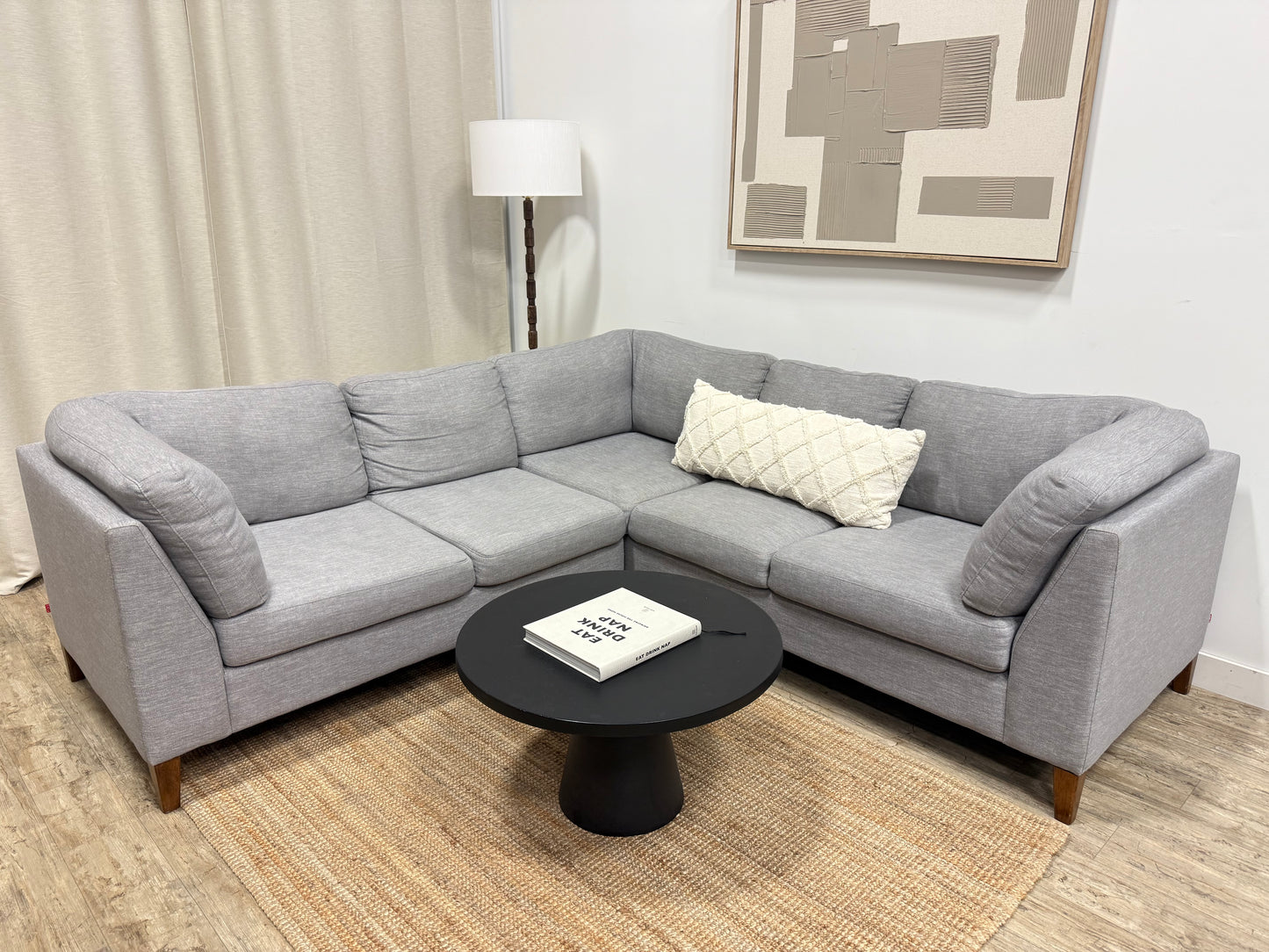 Pre-owned Eq3 Sectional Canadian Made
