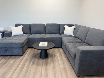 Victoria 4-Piece Sleeper Sectional with Dual Pull-Outs & Storage