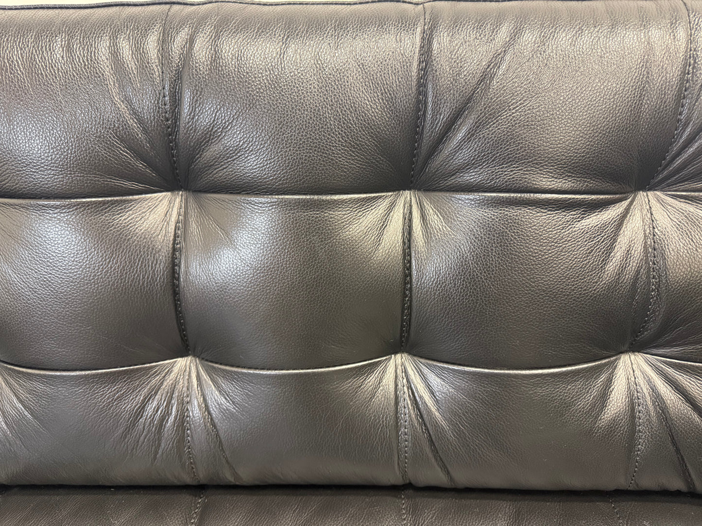 Black IKEA Morabo Leather Sofa + Ottoman ( Pre-Owned)