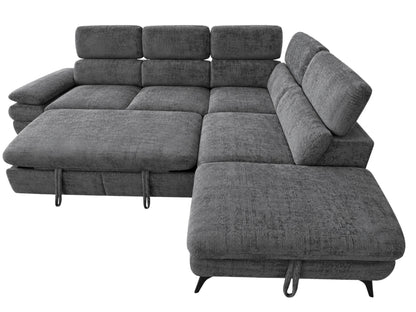 Tofino Sofa Bed Storage Sectional – Dark Grey