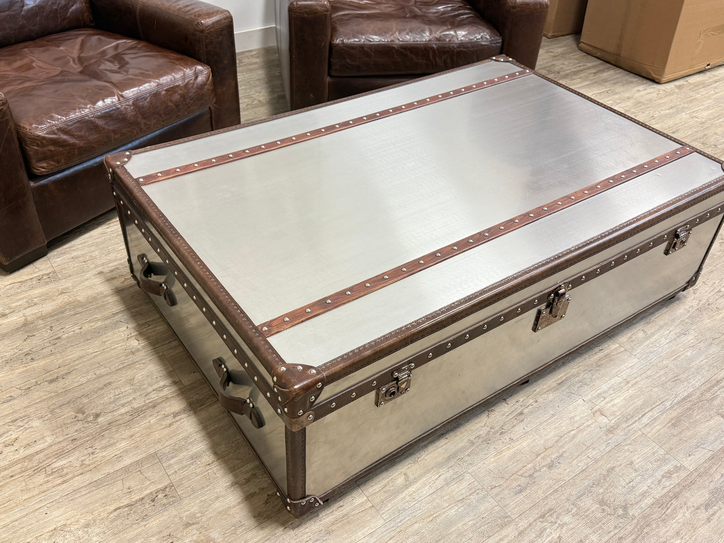 Restoration Hardware Aviator / Steamer Trunk Coffee Table (XL)