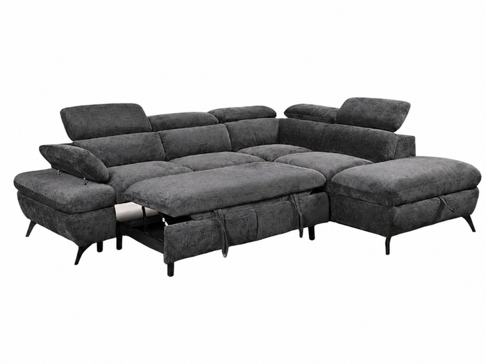 Tofino Sofa Bed Storage Sectional – Dark Grey