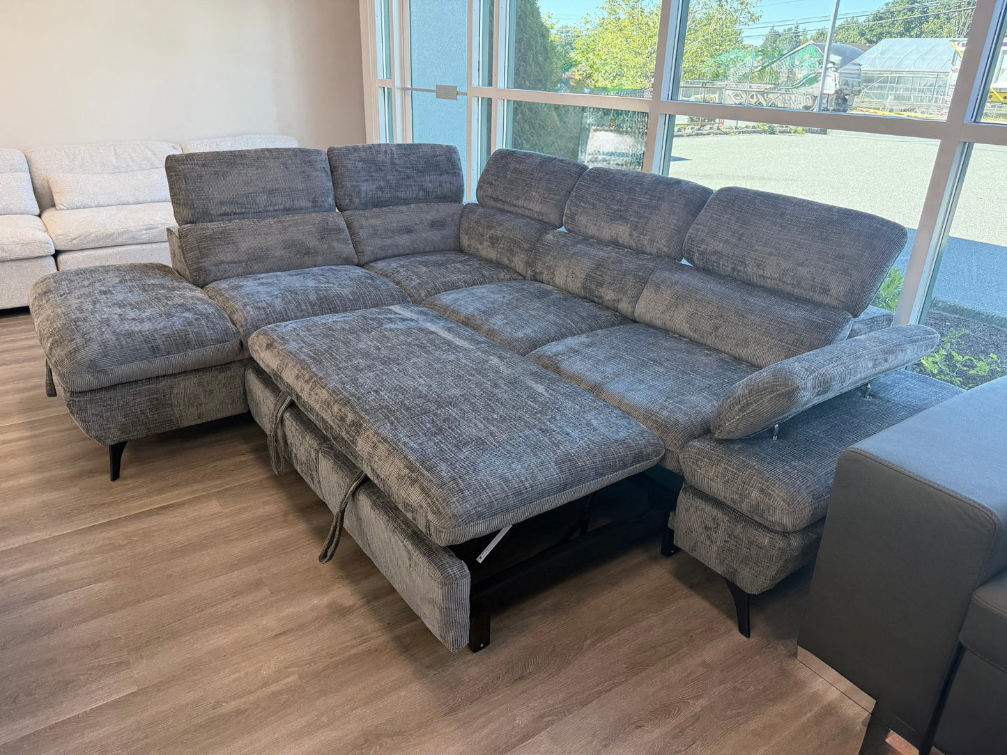 Tofino Sofa Bed Storage Sectional – Dark Grey