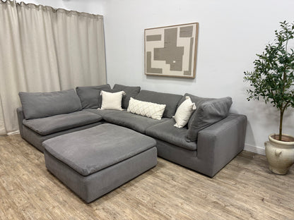 Pre owned The Brick Modular Cloud-Style Sectional + Ottoman