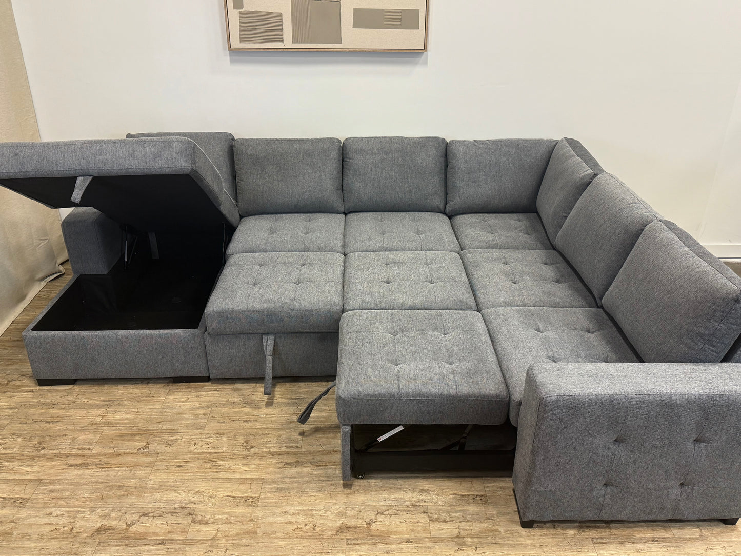 Victoria 4-Piece Sleeper Sectional with Dual Pull-Outs & Storage