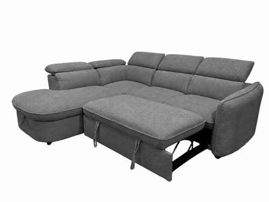 Sidney Sofa Bed Sectional Boucle Grey