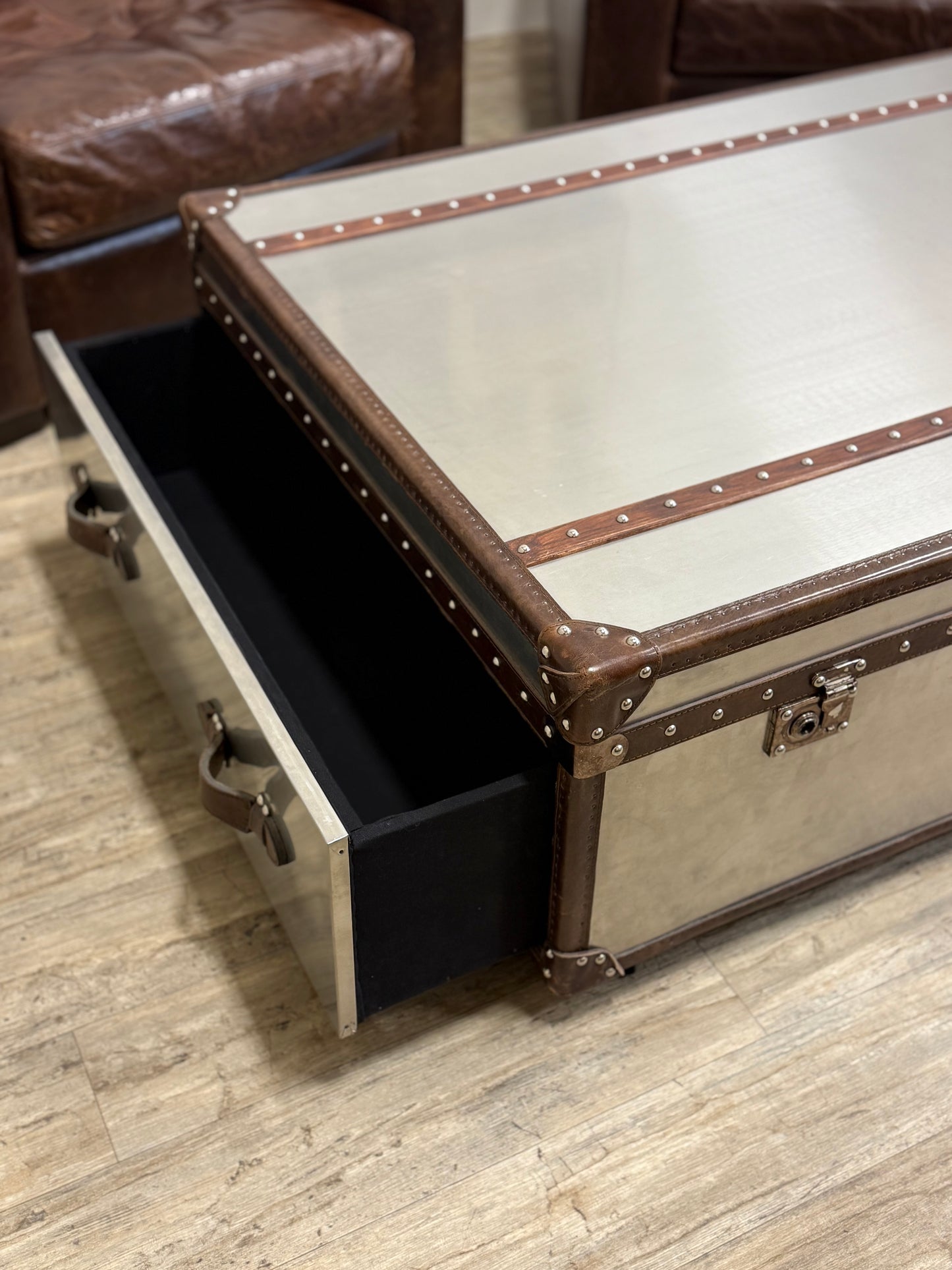 Restoration Hardware Aviator / Steamer Trunk Coffee Table (XL)