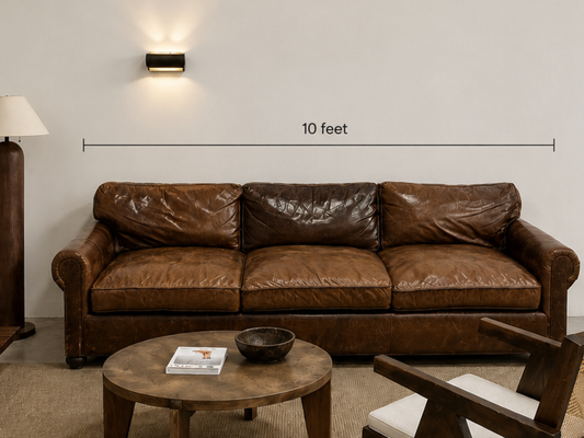 Restoration Hardware Lancaster Leather Sofa – 120” | Luxe Depth | Italian Brompton Leather (Cocoa)