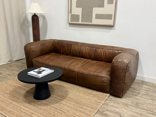 Pre-owned Article Cigar Leather Sofa