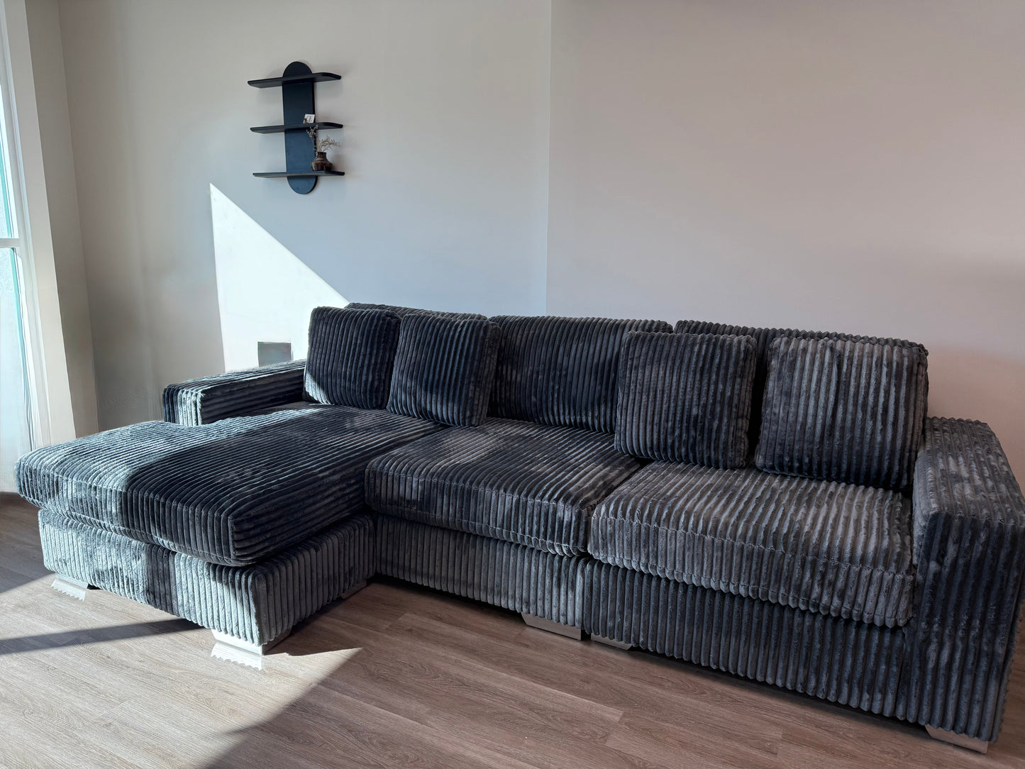 Moon Sectional Sofa Dark Grey