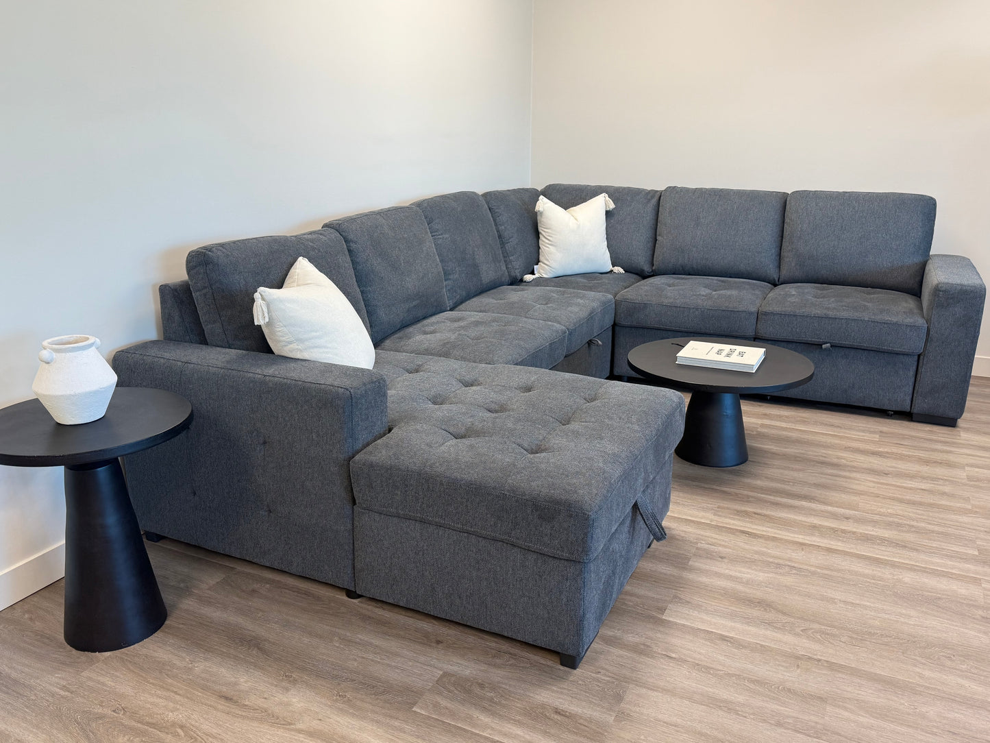 Victoria 4-Piece Sleeper Sectional with Dual Pull-Outs & Storage