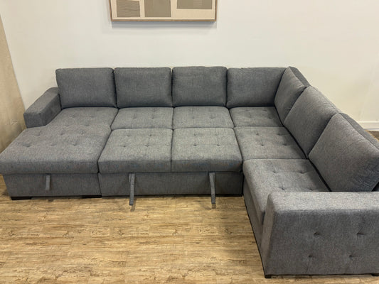 Victoria 4-Piece Sleeper Sectional with Dual Pull-Outs & Storage