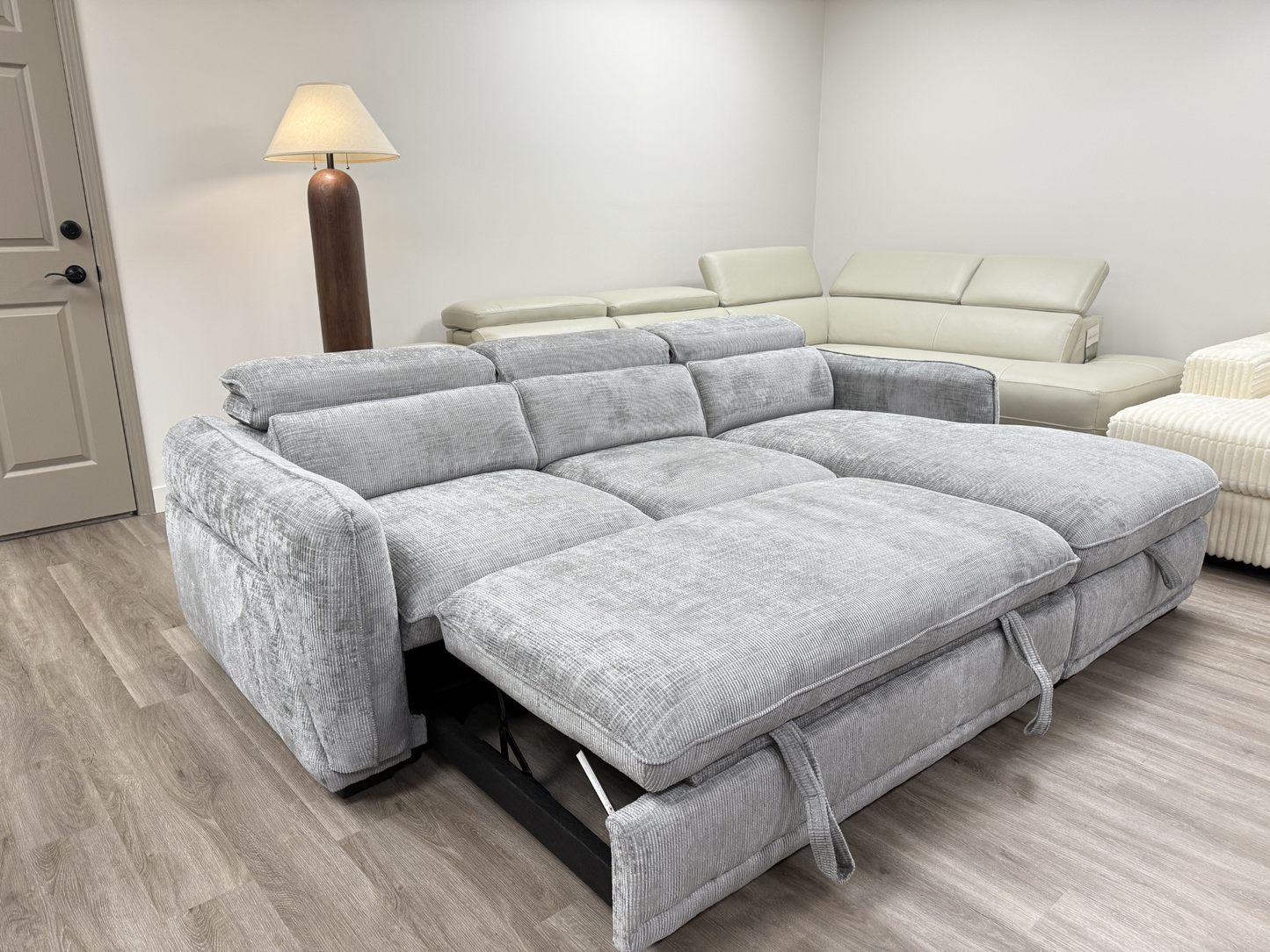 Nanaimo Sofa Bed and Storage Light Grey