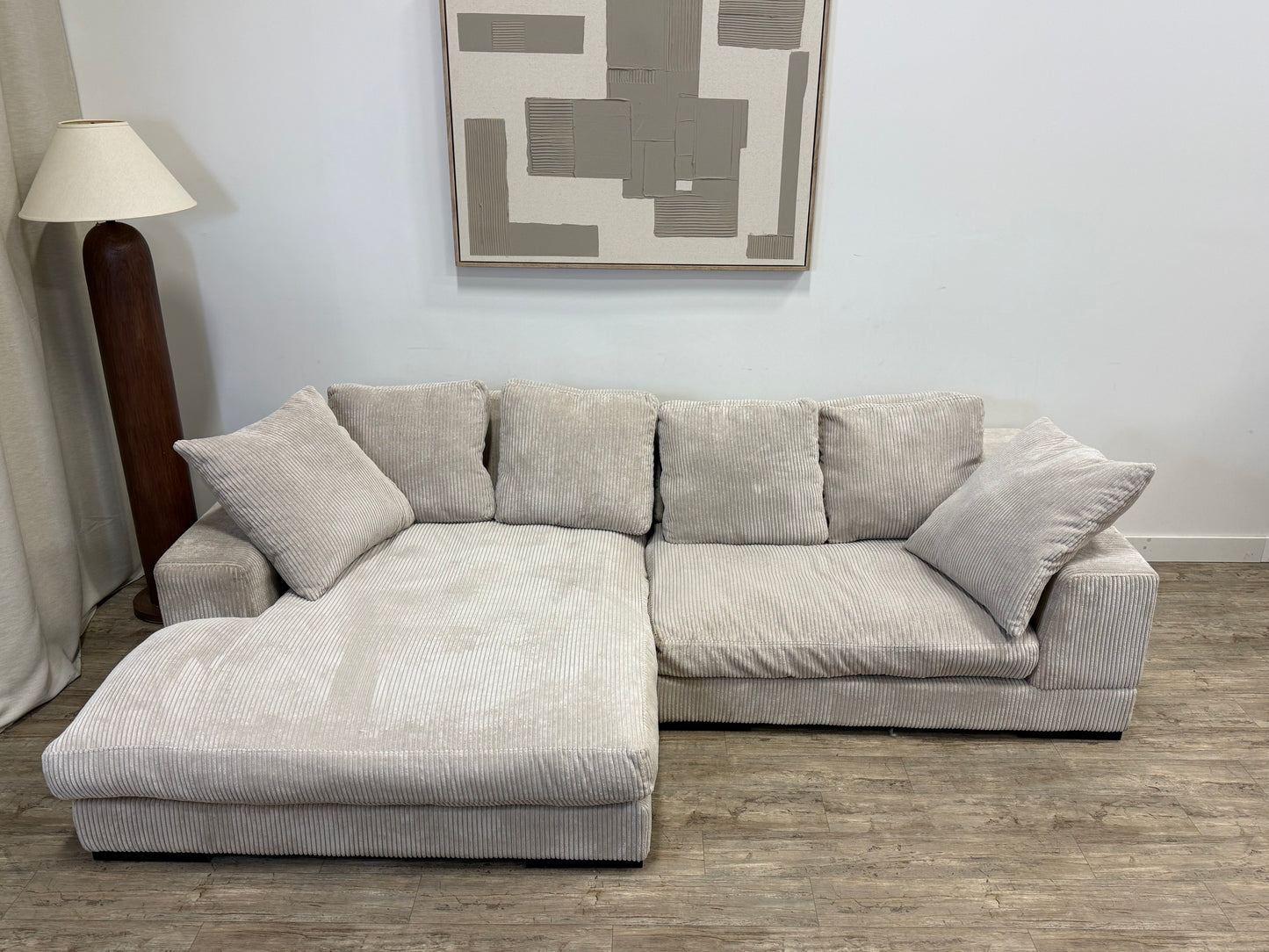 Pre owned Moe’s Plunge Couch – Cappuccino