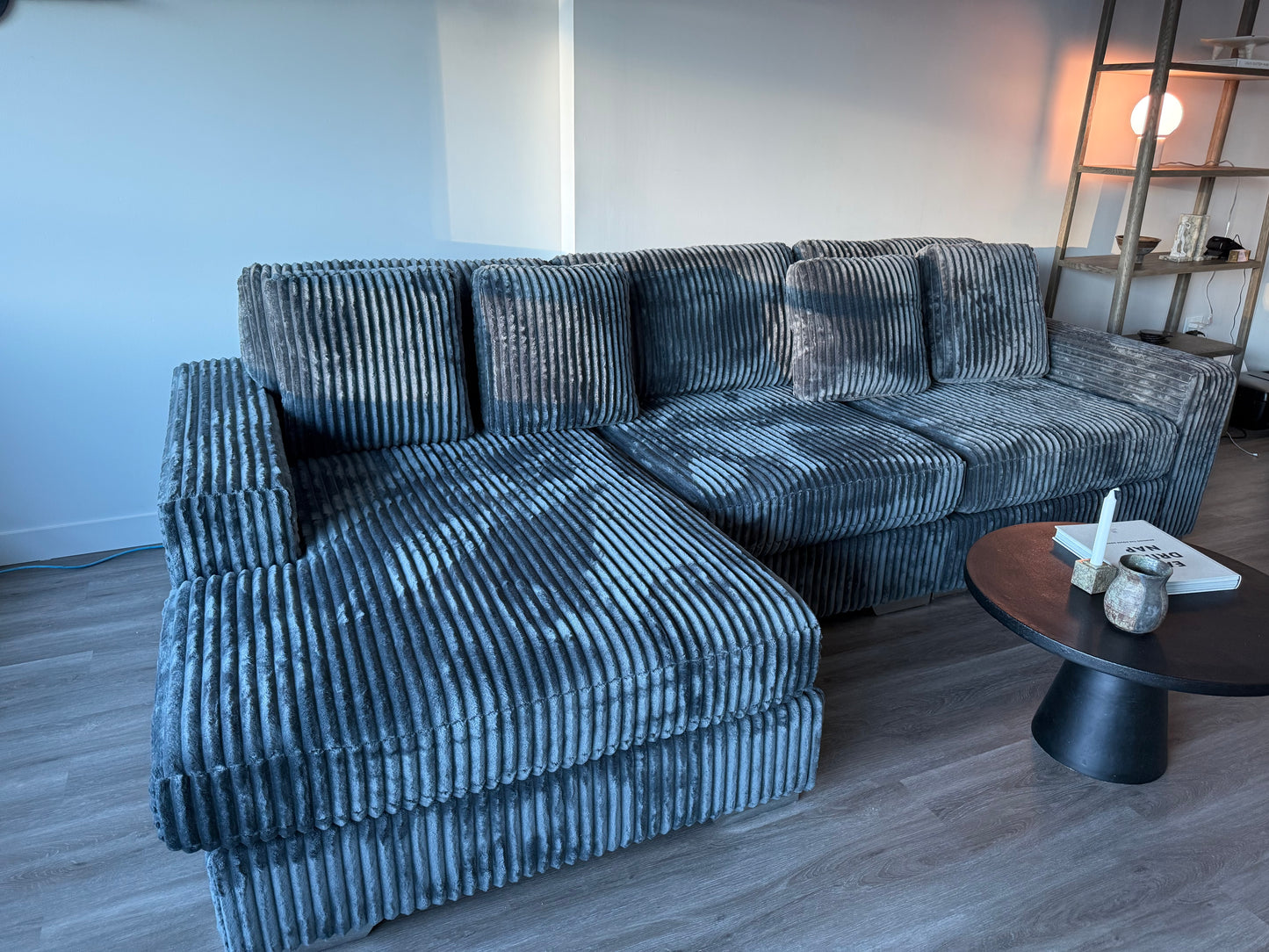 Moon Sectional Sofa Dark Grey