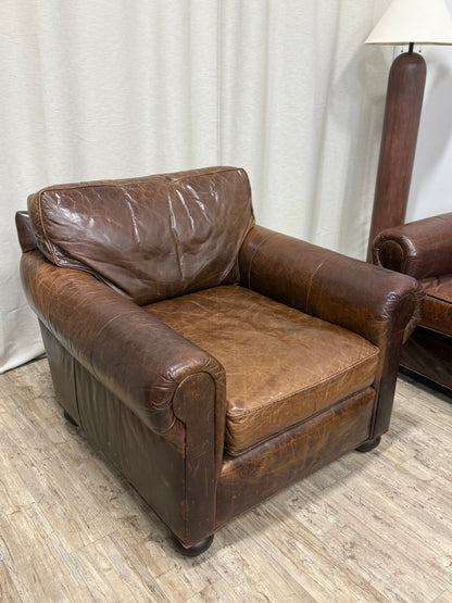 Original Restoration Hardware Lancaster Leather Chair – Classic Depth