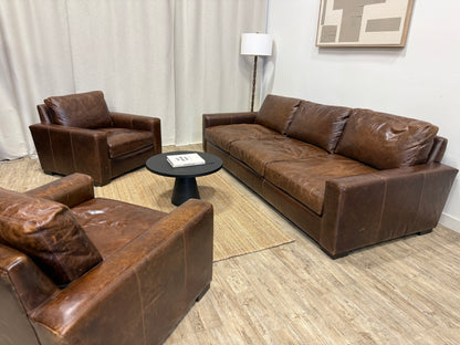 Restoration Hardware Maxwell Collection – Italian Brompton Leather (Cocoa)