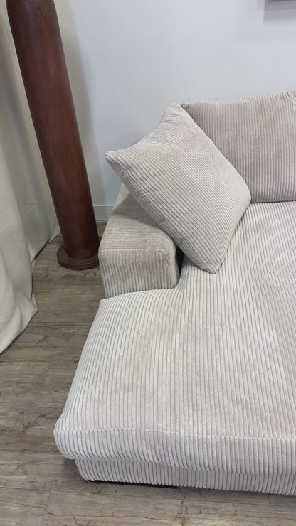 Pre owned Moe’s Plunge Couch – Cappuccino