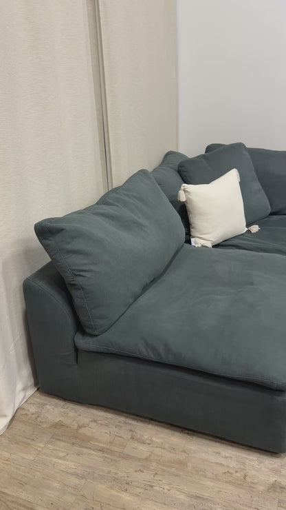 Pre-owned Muse & Merchant Modular Cloud Couch with Ottoman