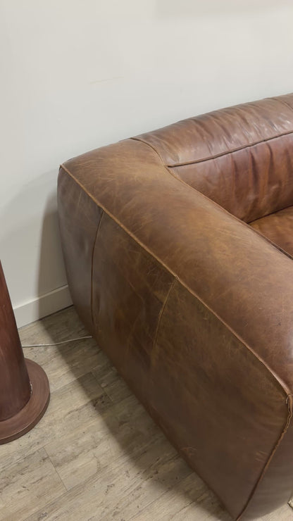 Pre-owned Article Cigar Leather Sofa